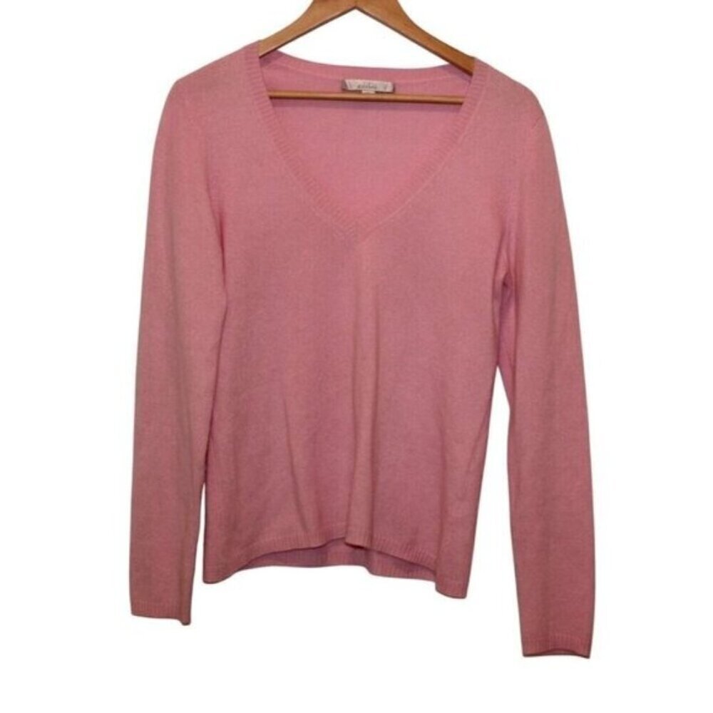 Caslon Pink V-Neck Lightweight Women's Sweater